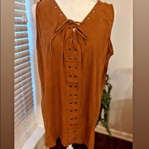 Brown blouse short sleeves New w/Tag